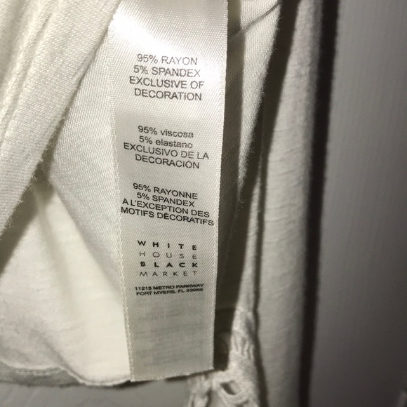 WHBM long sleeve cream colored top - Picture 6 of 6